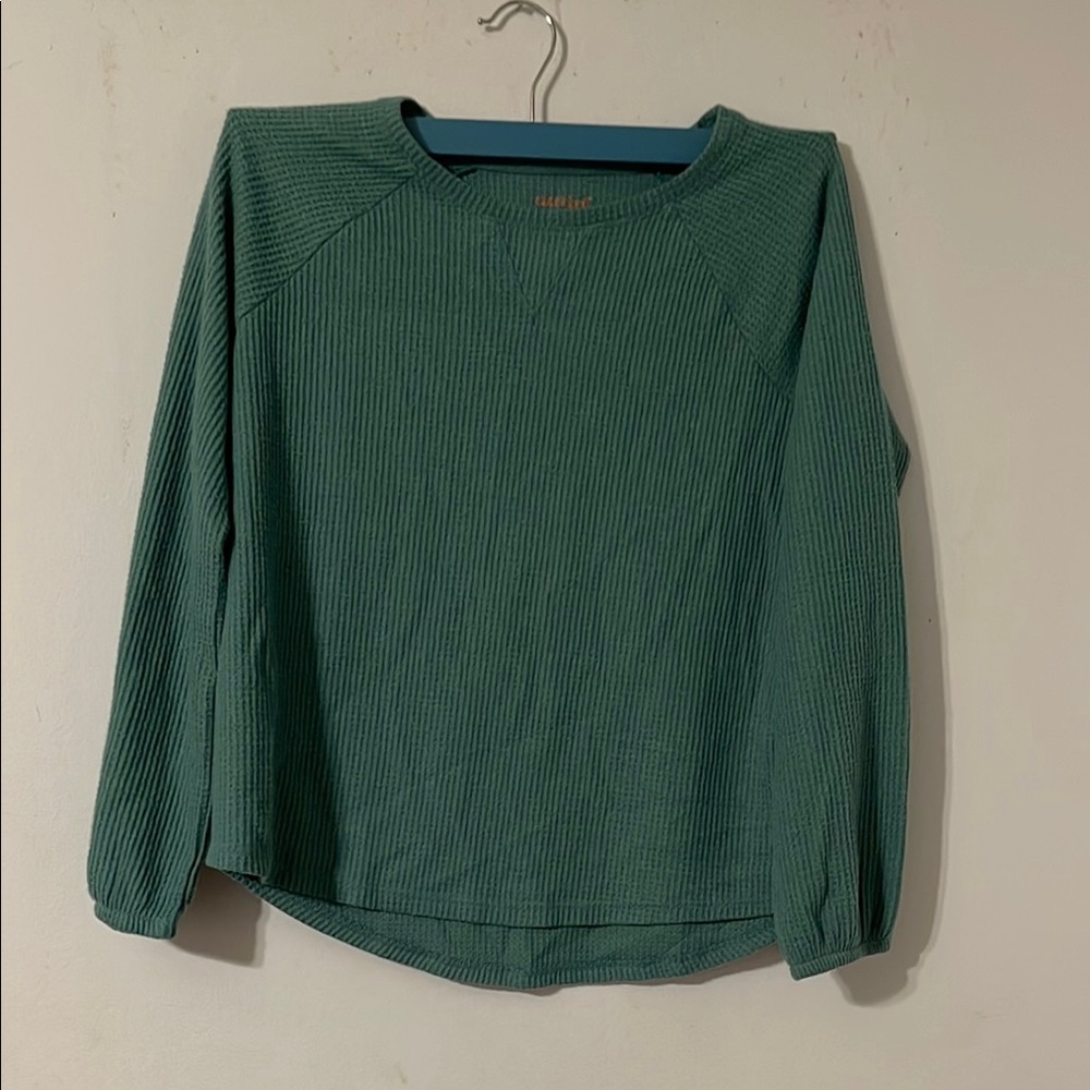 Cat & Jack Green 3/4 Sleeve Sweatshirt